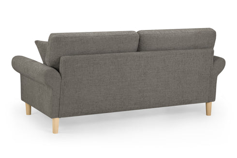 Gabriela Sofa Mocha 3 Seater Back View